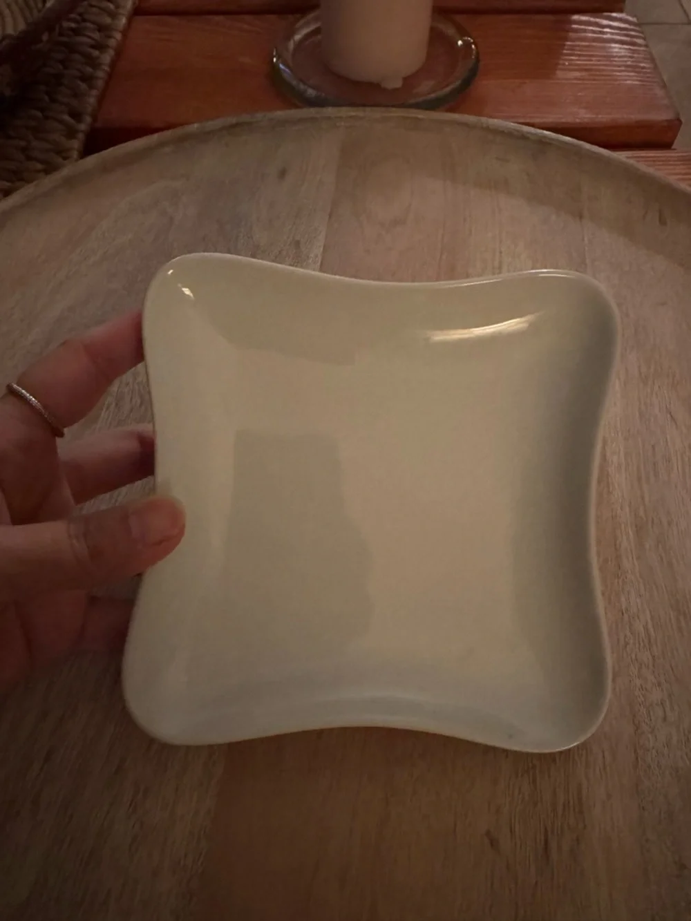 Crate&Barrel Small Square Porcelain Dish